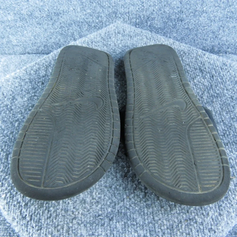Nike  Men Slide Sandals Size 8 Medium Black Synthetic‎ Slip On